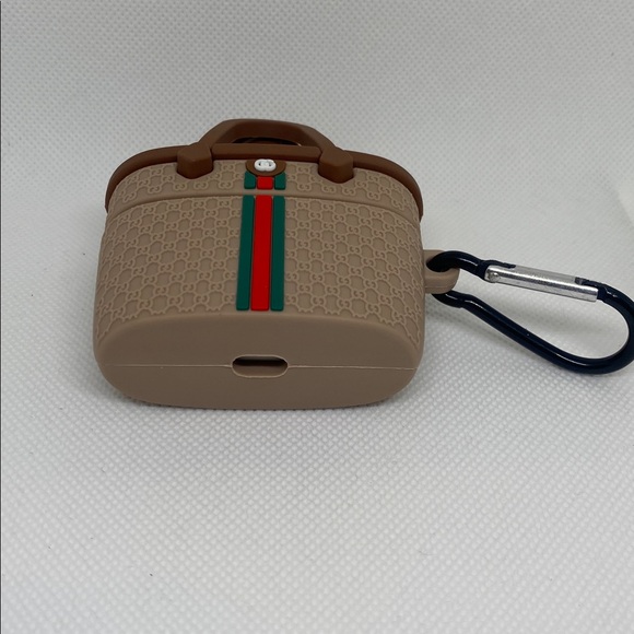 Fashion Brown Designer Bag Charm/ AirPods - Picture 3 of 4